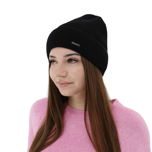 Berretto autunno/inverno donna, grigio, con lana merino e cashmere, Sindra