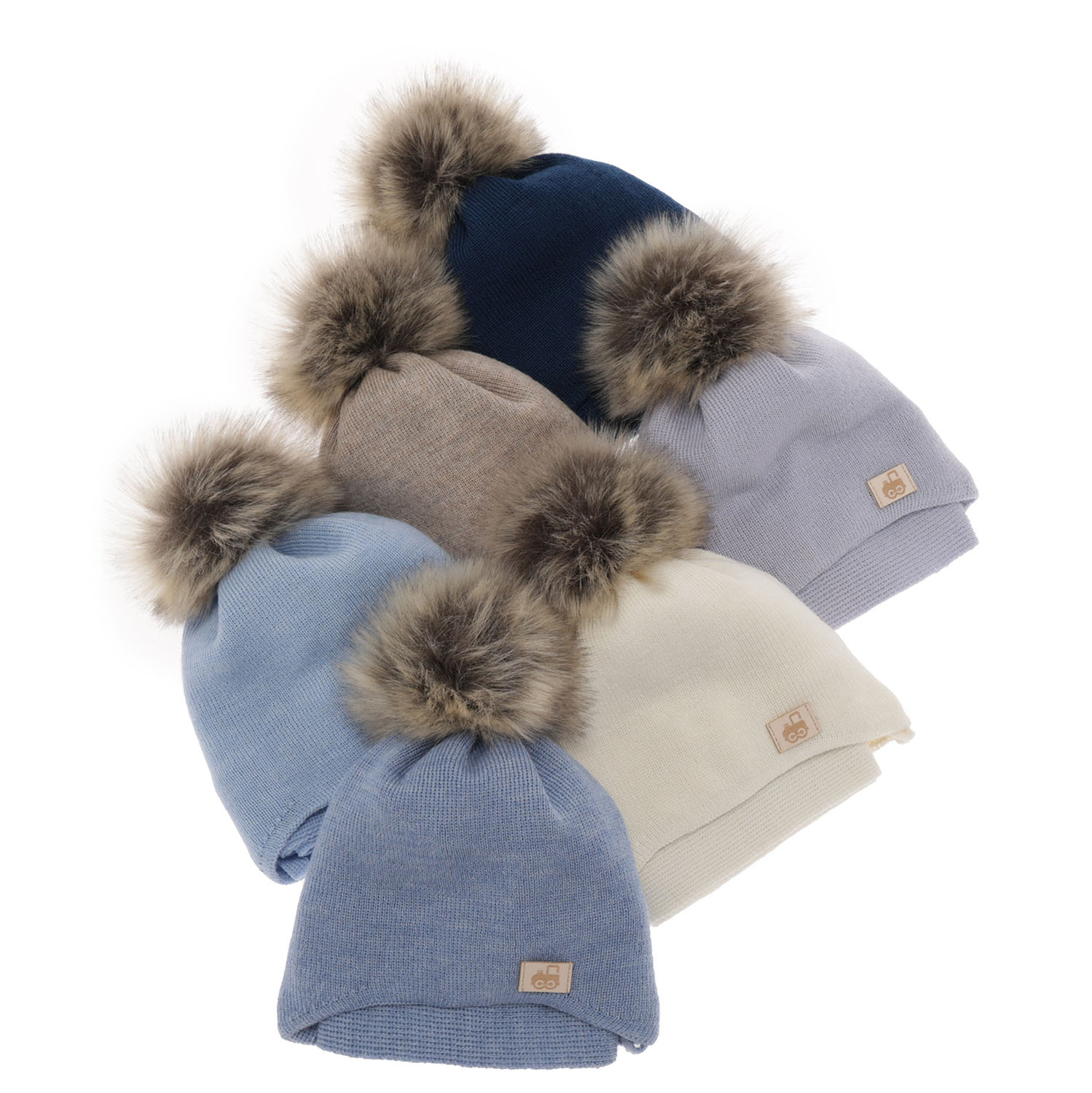 Set invernale bambino: berretto e sciarpa, crema, 100% Lana Merino, Anastazy