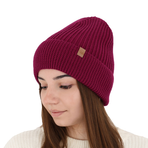 Berretto invernale donna, beige scuro, 100% Lana Merino, Isla