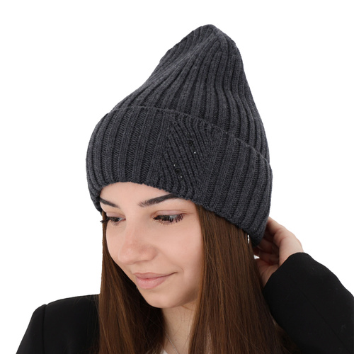 Berretto invernale donna, bianco, 100% Lana Merino, Ariga