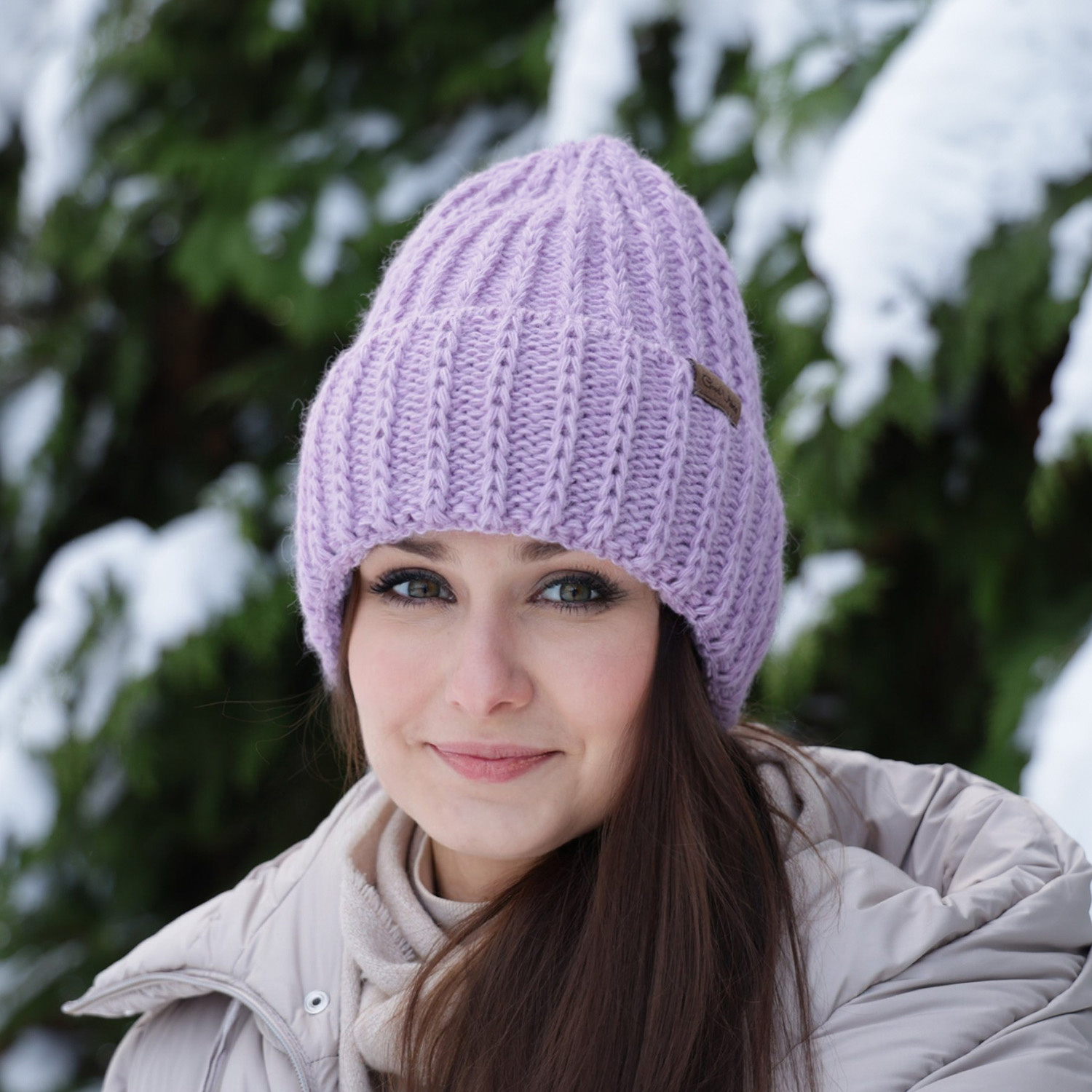 Berretto invernale donna, rosa, elegante, Ceres