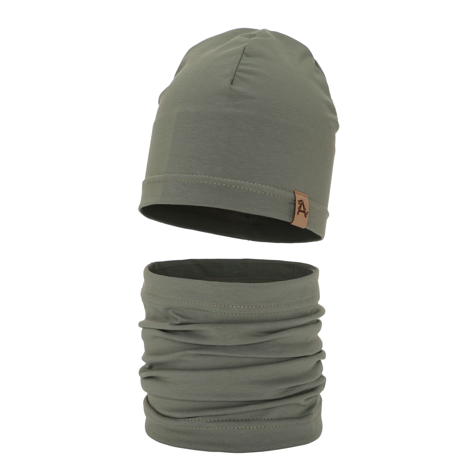 Set autunno/primavera bambino: berretto e scaldacollo, verde, Griffin