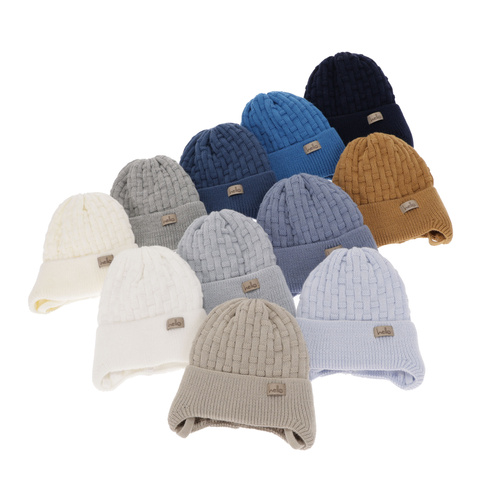 Berretto autunno/primavera bambino, azzurro, con lacci, Farad