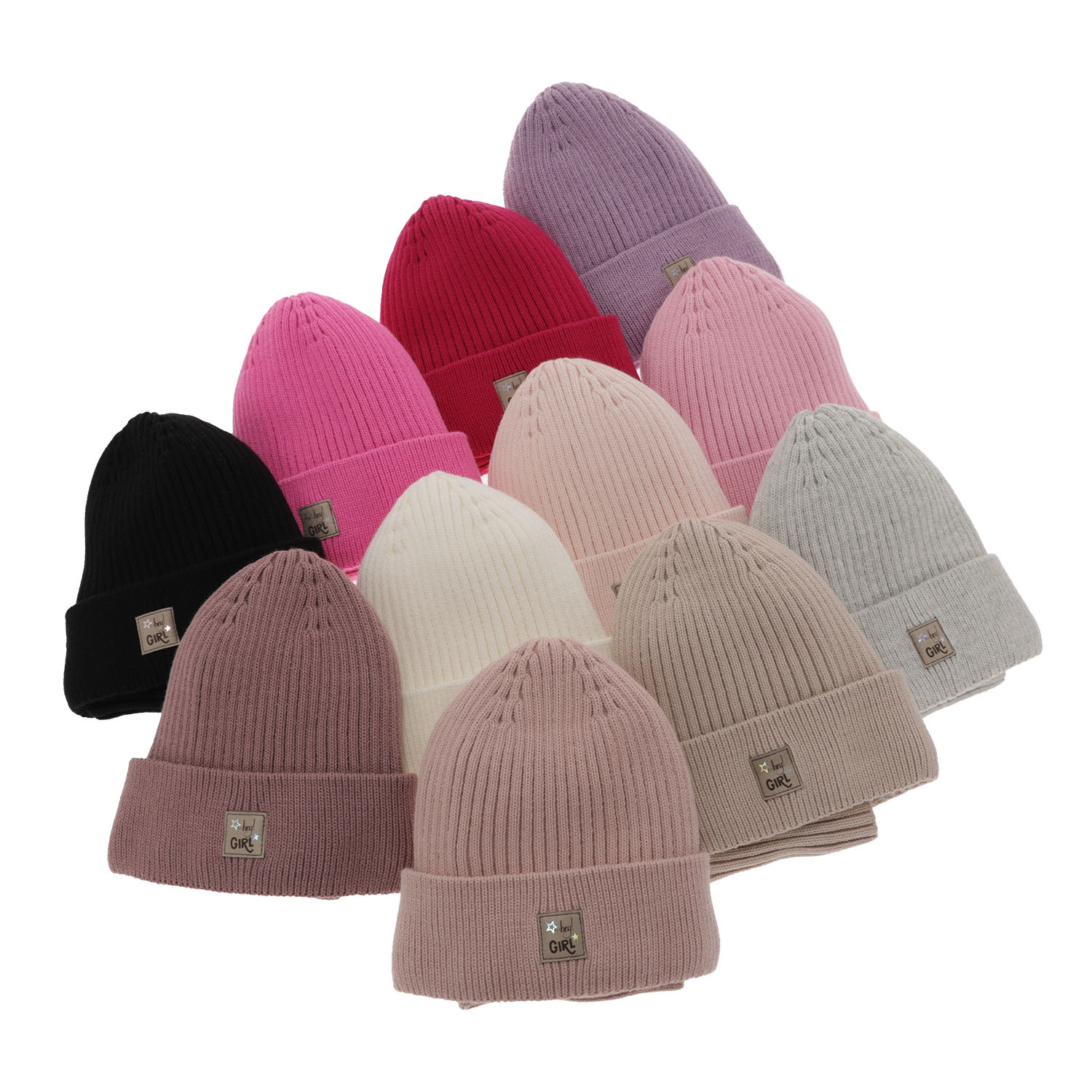 Set invernale bambina: berretto e scaldacollo, nero, Georgina