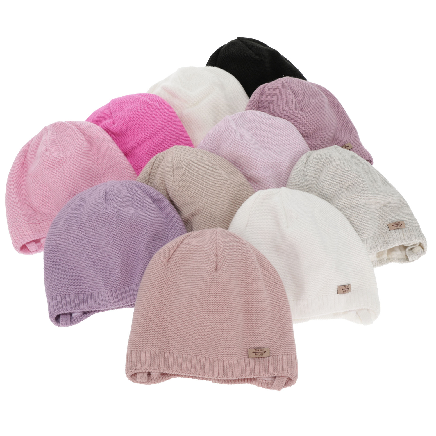 Berretto autunno/primavera bambina, rosa, con lacci, Svenja