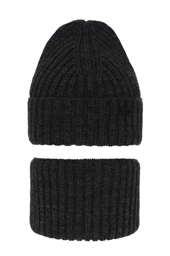 Set invernale bambino: berretto e scaldacollo, grigio, Zeno