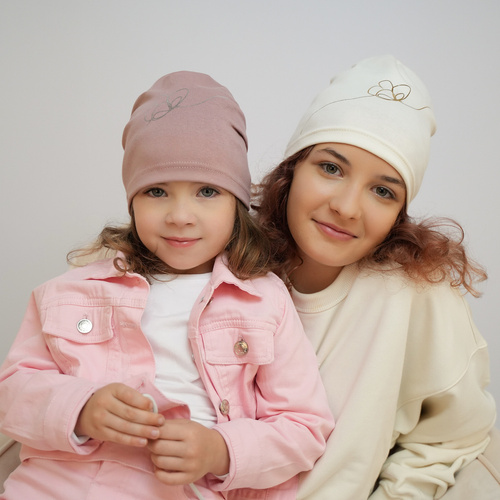 Set autunno/primavera bambina: berretto e scaldacollo, crema, in cotone, Jula