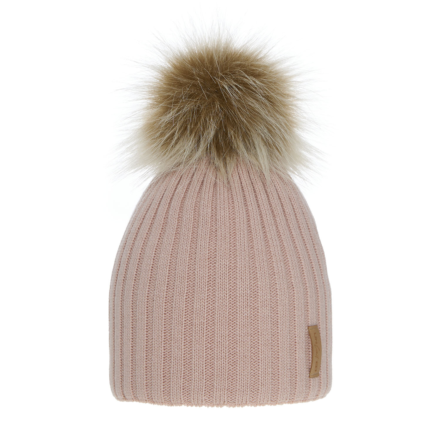 Berretto invernale bambina, rosa, con pompon, Werbena