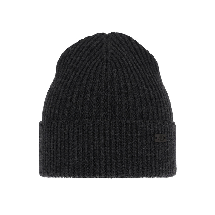 Berretto invernale uomo, grigio, 100% Lana Merino, Owen