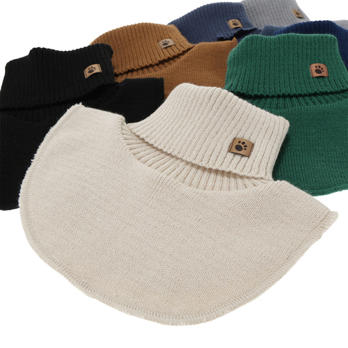 Scaldacollo con coprispalle invernale bambino, beige, foderato in cotone, Lamor