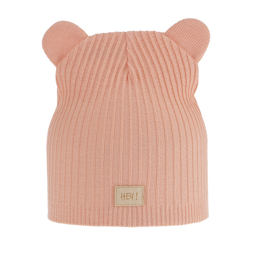 Berretto autunno/primavera bambina, con cotone, arancione, Con pompon, Clarisa