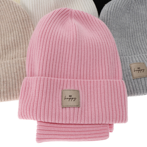 Set autunno/primavera bambina: berretto e scaldacollo, rosa, 100% Lana Merino, Vanita