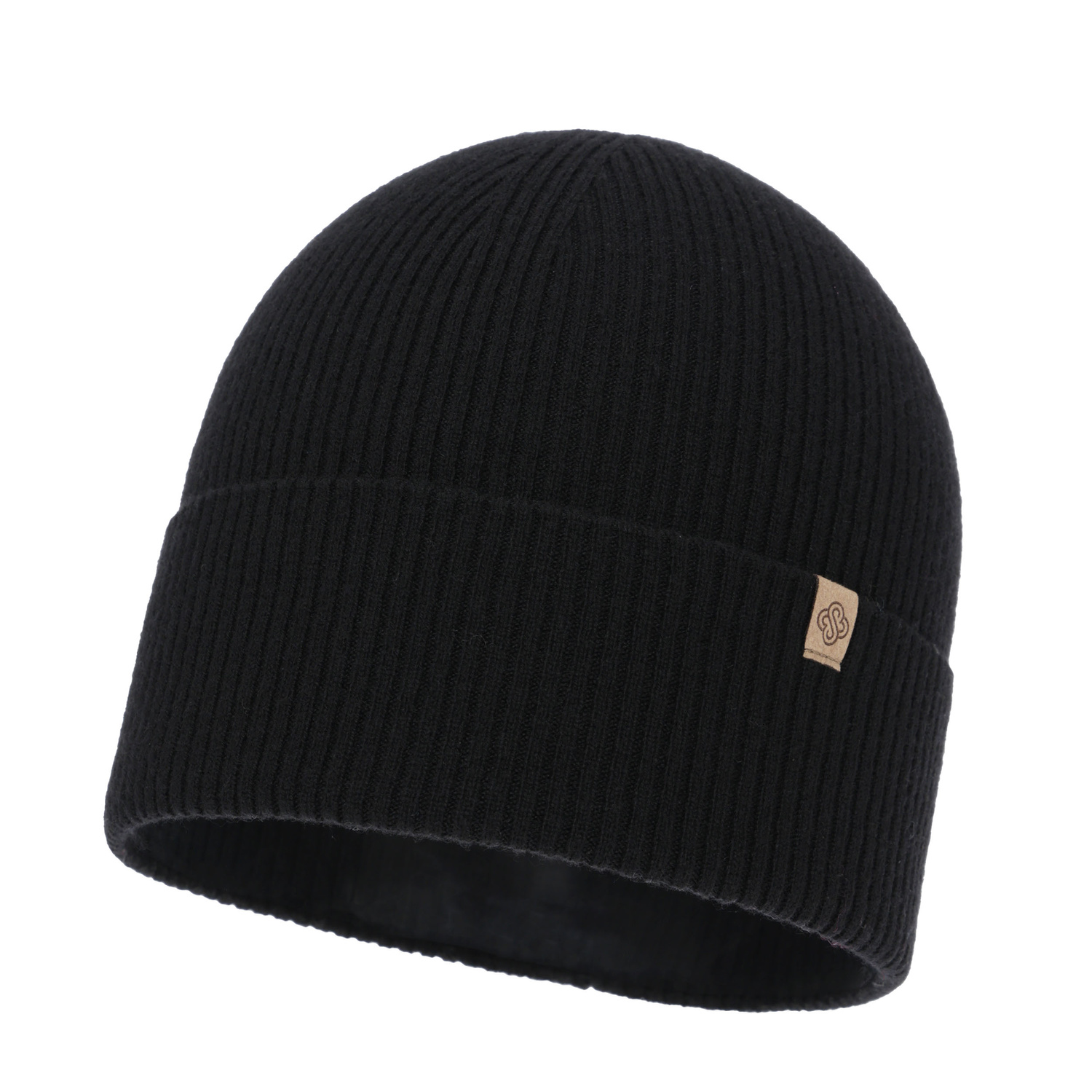 Berretto autunno/inverno donna, nero, in lana merino con cashmere, Alineta