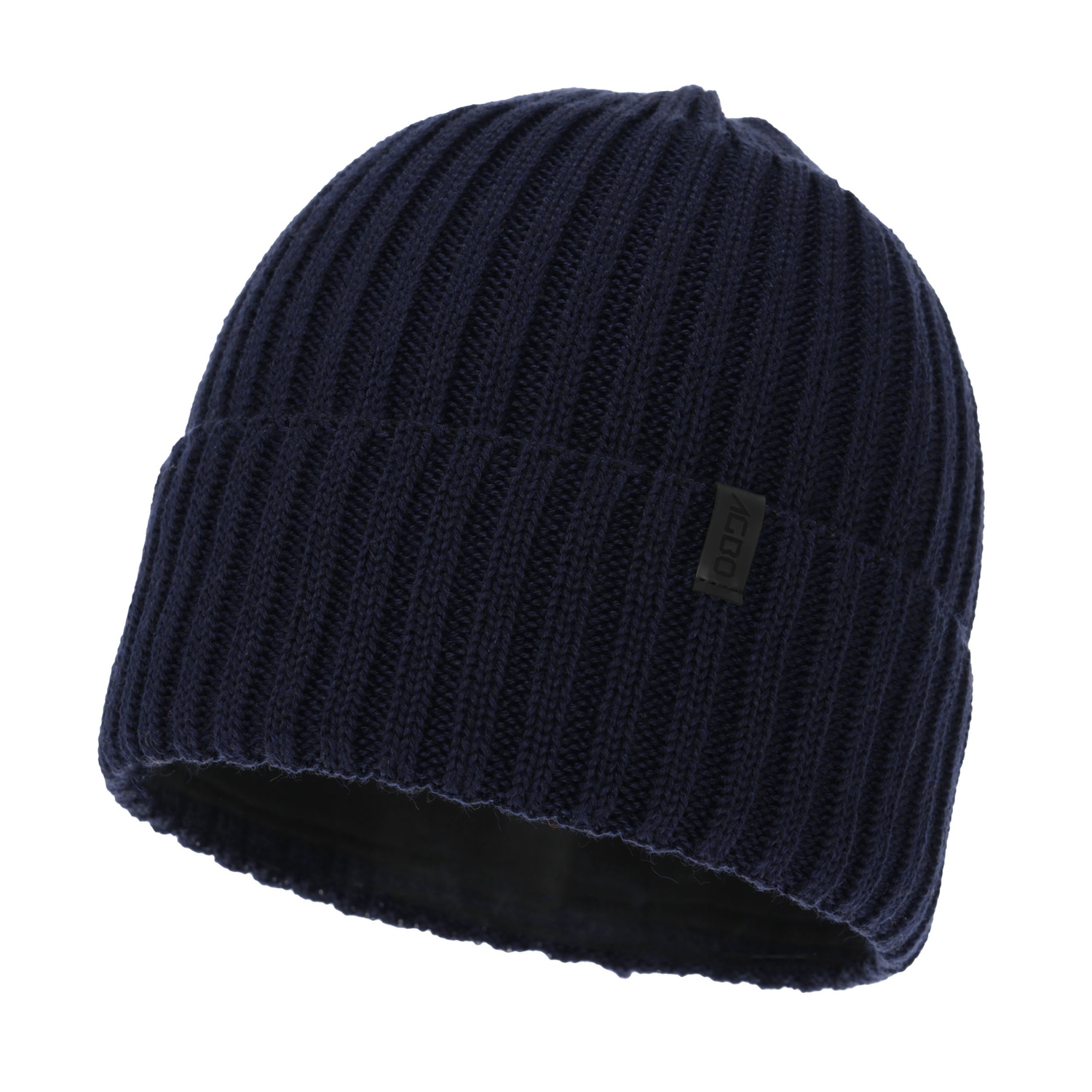 Berretto invernale uomo, blu navy, con lana merino, Tyrol