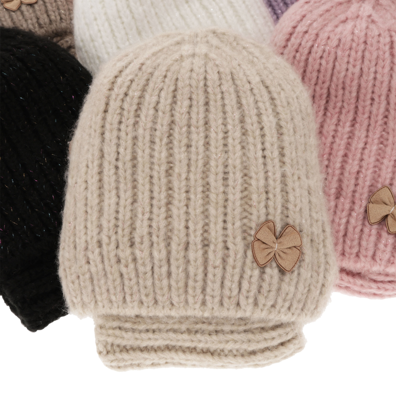 Set invernale bambina: berretto e scaldacollo, beige, Ingrid