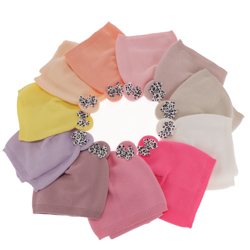 Set autunno/primavera bambina: berretto e scaldacollo, con cotone, rosa, con fiocco, Nicolette