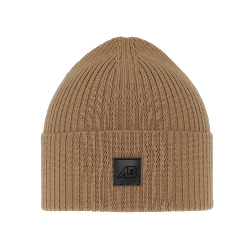 Berretto invernale uomo, camel, 100% Lana Merino, Matias