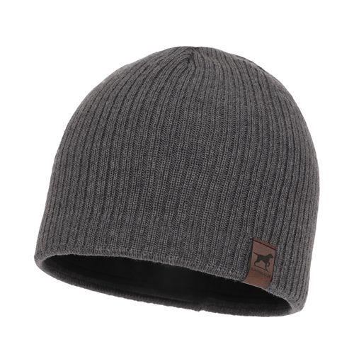 Berretto invernale uomo, grigio, 100% Lana Merino, Bird