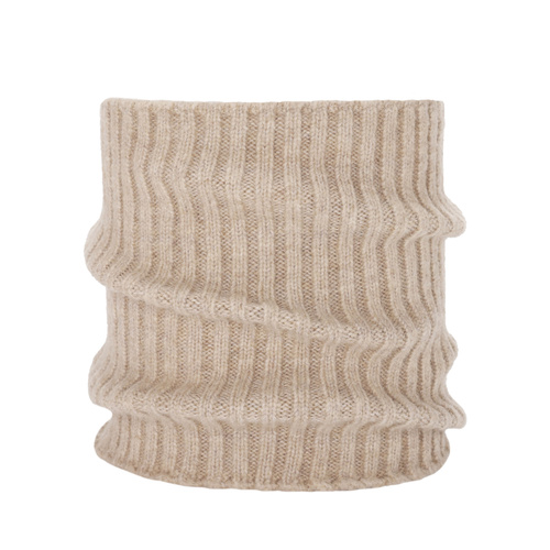 Scaldacollo invernale donna, beige, 100% Lana Merino, Besta