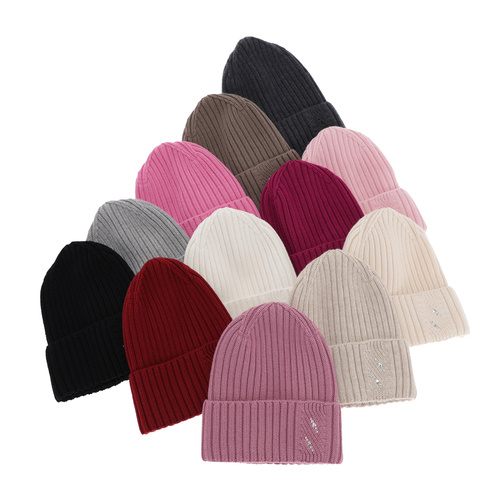 Berretto invernale donna, marrone, 100% Lana Merino, Ariga