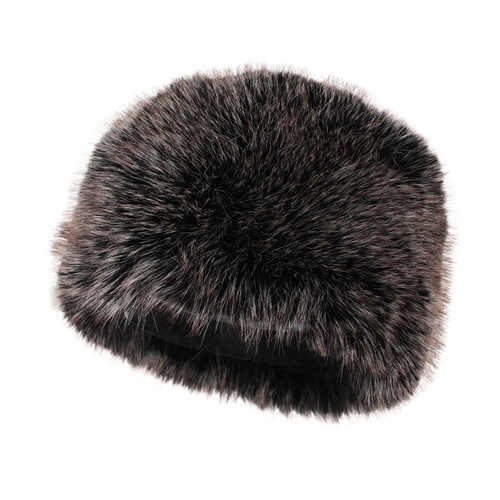 Berretto invernale donna, marrone, foderato in cotone, Holly