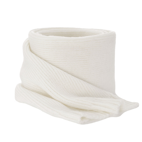 Sciarpa invernale donna, bianca, in lana, Loretta