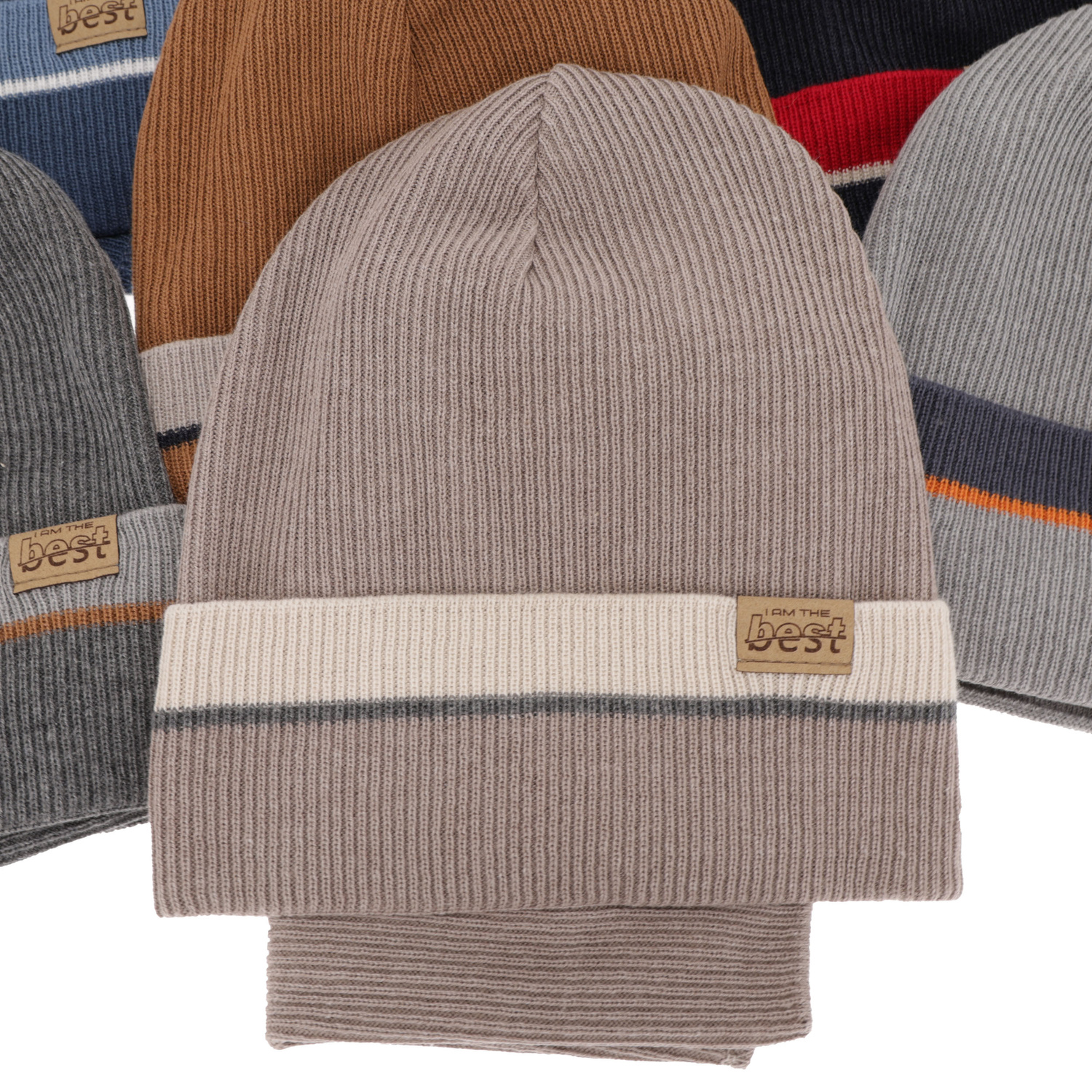 Set autunno/primavera bambino: berretto e scaldacollo, con cotone, grigio, Antonio