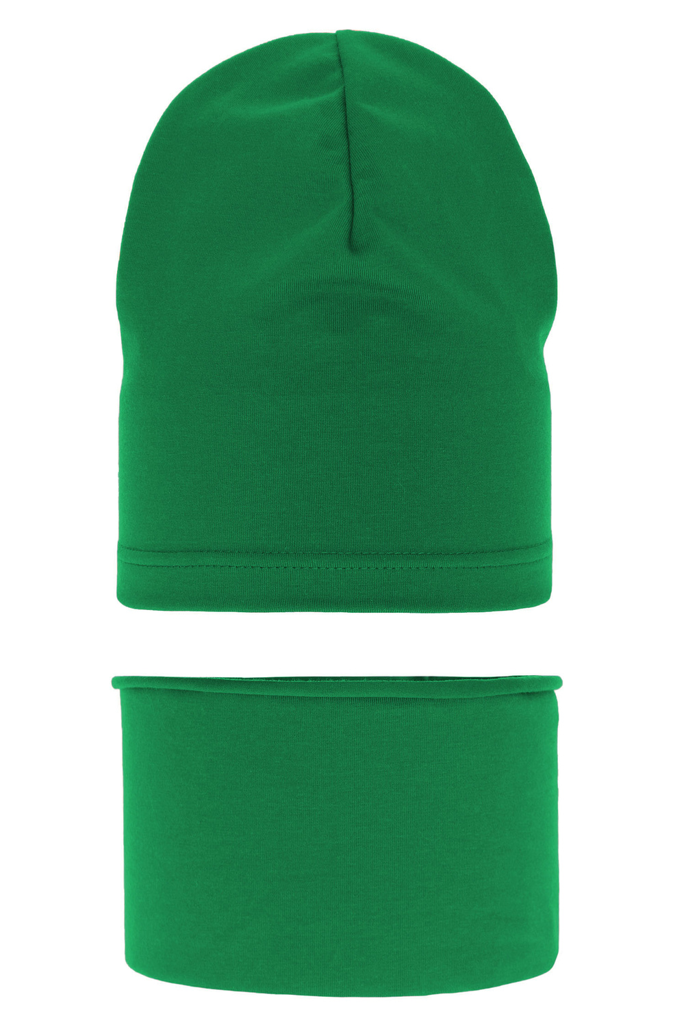 Set autunno/primavera bambino: berretto e scaldacollo, verde, cotone, Hazel