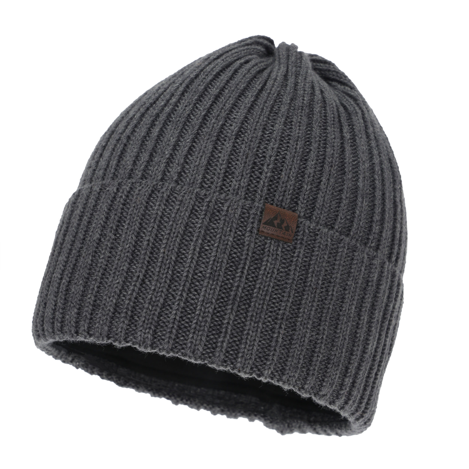 Berretto invernale uomo, grigio, con lana merino, Huno