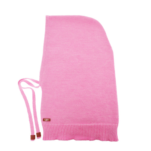 Passamontagna invernale donna, rosa, con lana merino, Elizabeth