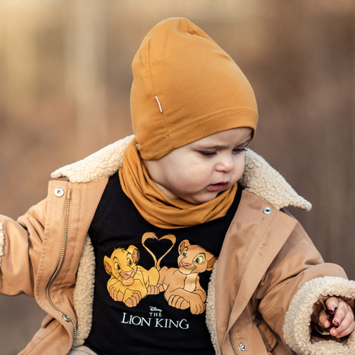 Set autunno/primavera bambina: berretto e scaldacollo, beige, in cotone, Hazelka