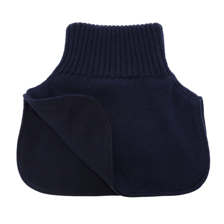 Scaldacollo con coprispalle invernale bambino, granatowy, 100% Lana Merino, foderato in cotone, Tiket