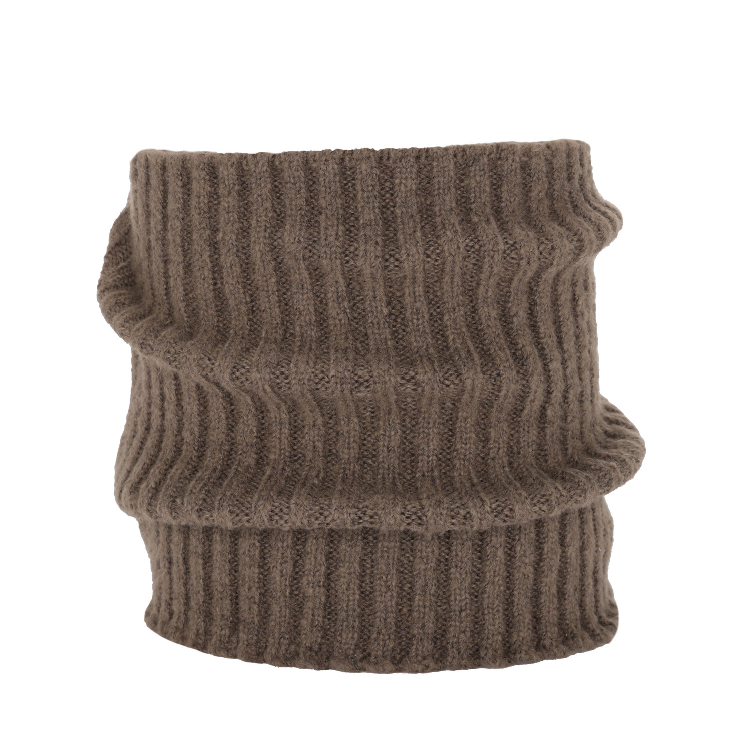 Scaldacollo invernale uomo, marrone, 100% Lana Merino, Best