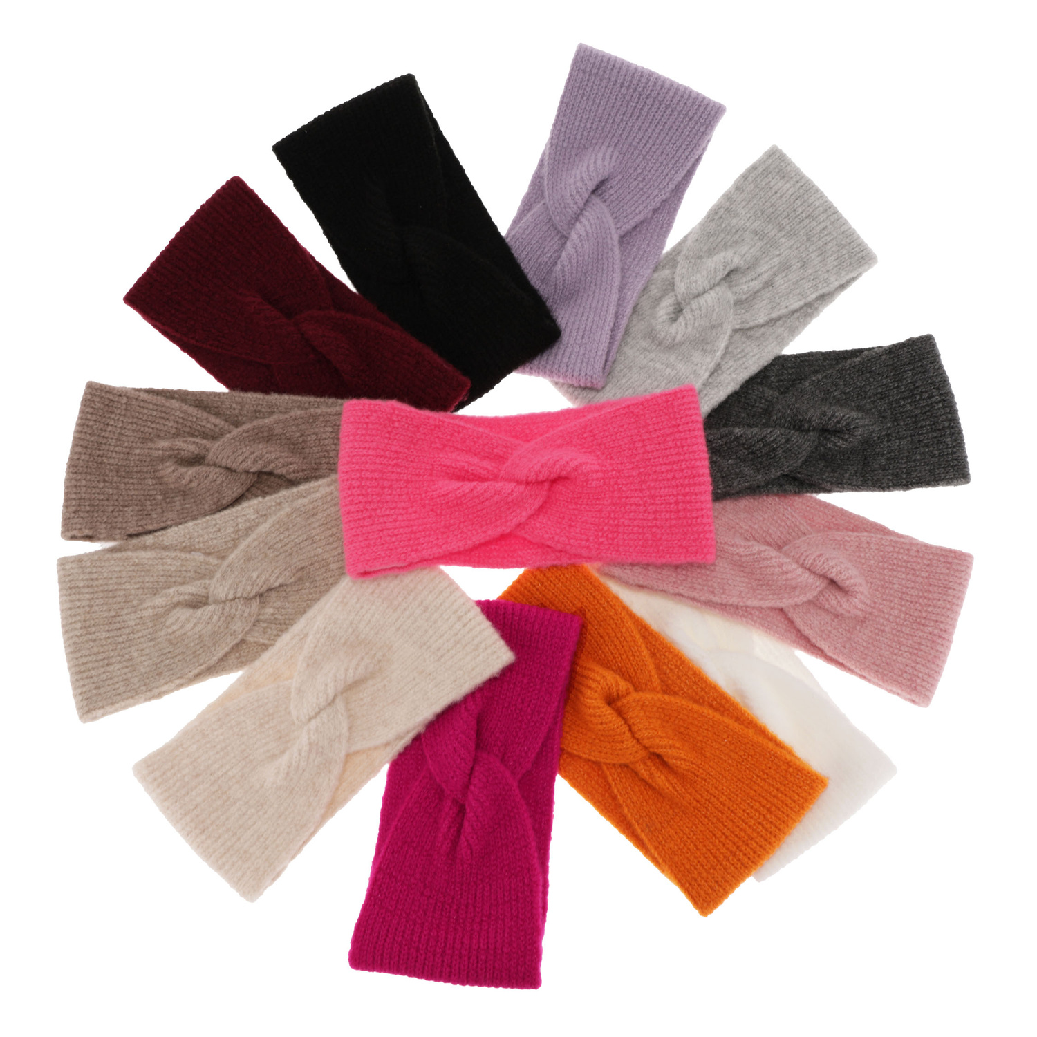 Fascia per capelli invernale donna, nera, Florence