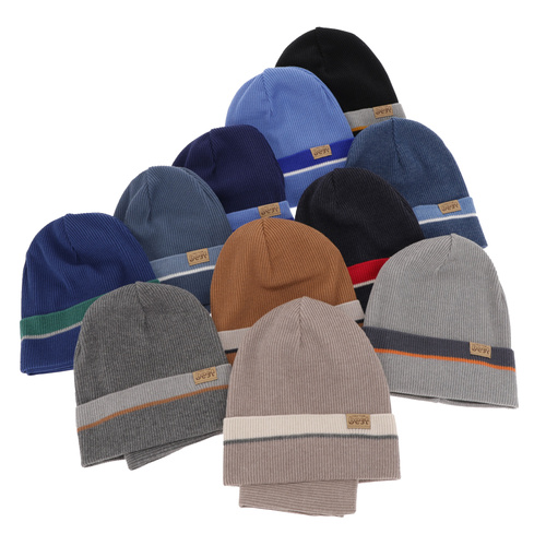 Set autunno/primavera bambino: berretto e scaldacollo, con cotone, blu, Antonio