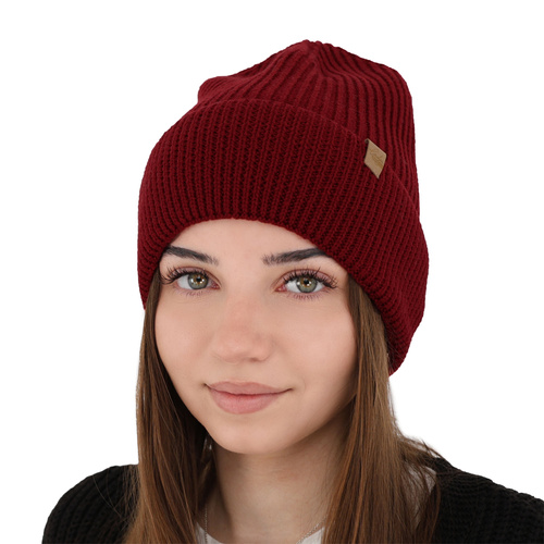 Berretto invernale donna, beige scuro, 100% Lana Merino, Isla