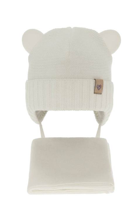 Set invernale bambina: berretto e sciarpa, crema, Alice
