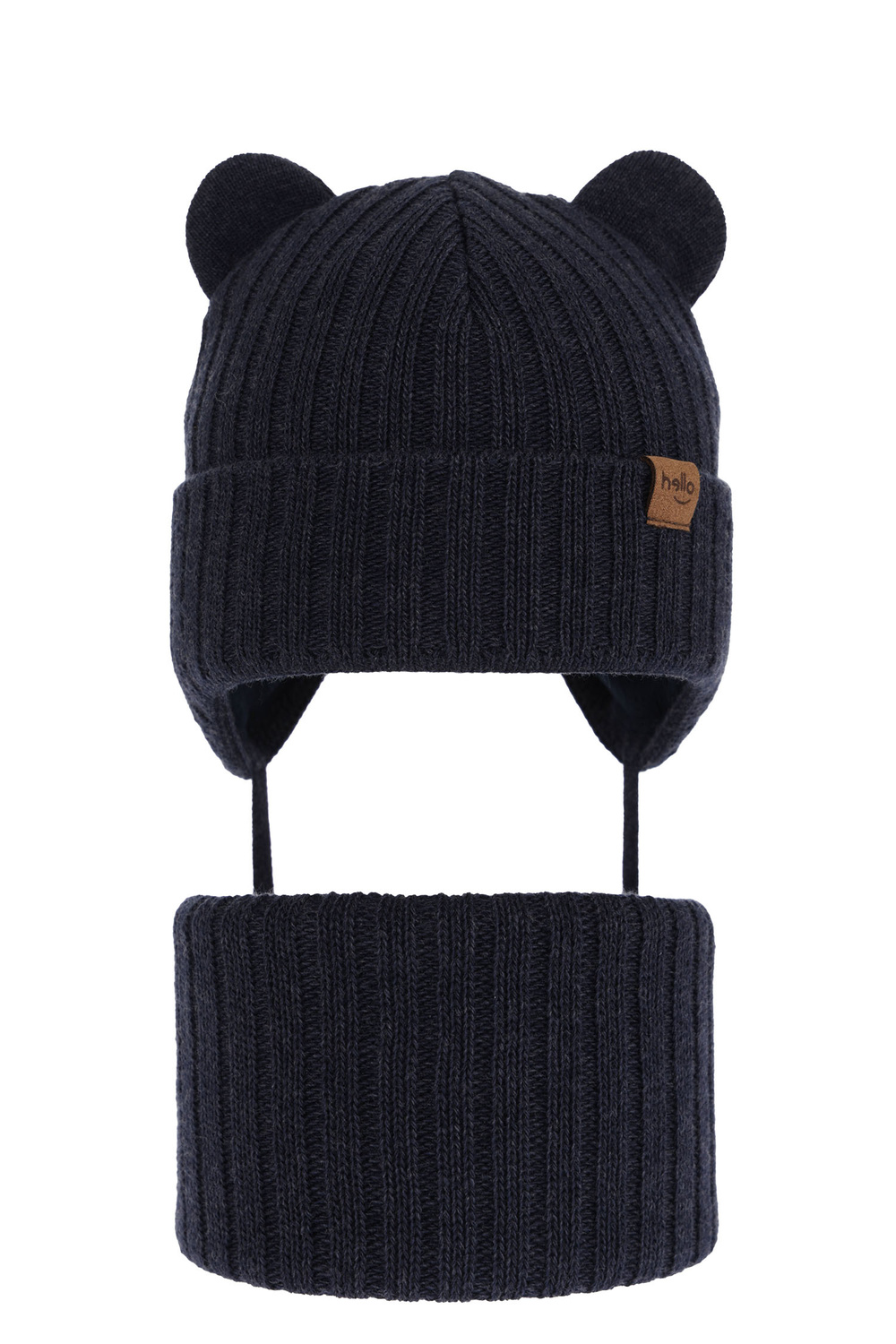 Set invernale bambino: berretto e scaldacollo, jeans, con lacci, Ferven