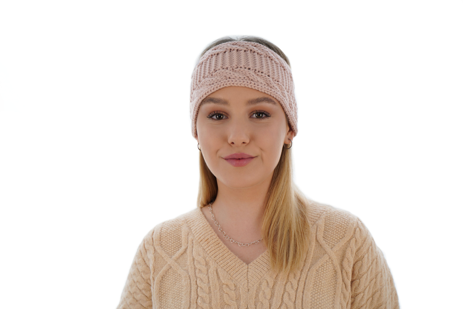 Fascia per capelli invernale donna, crema, Bera