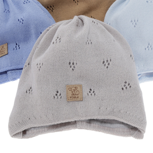 Berretto autunno/primavera bambino, beige, con lacci, Slate