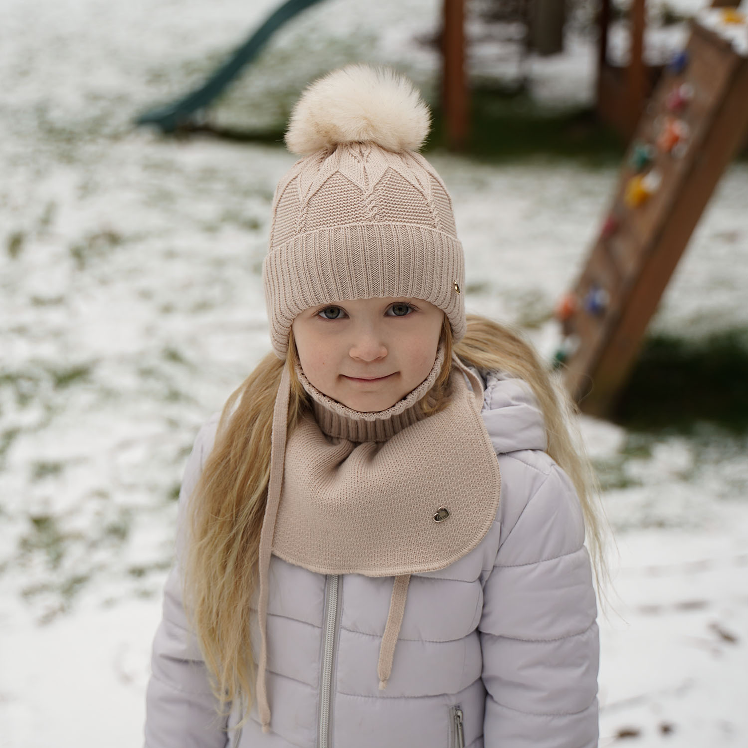 Golf invernale bambina, grigio, Pixi