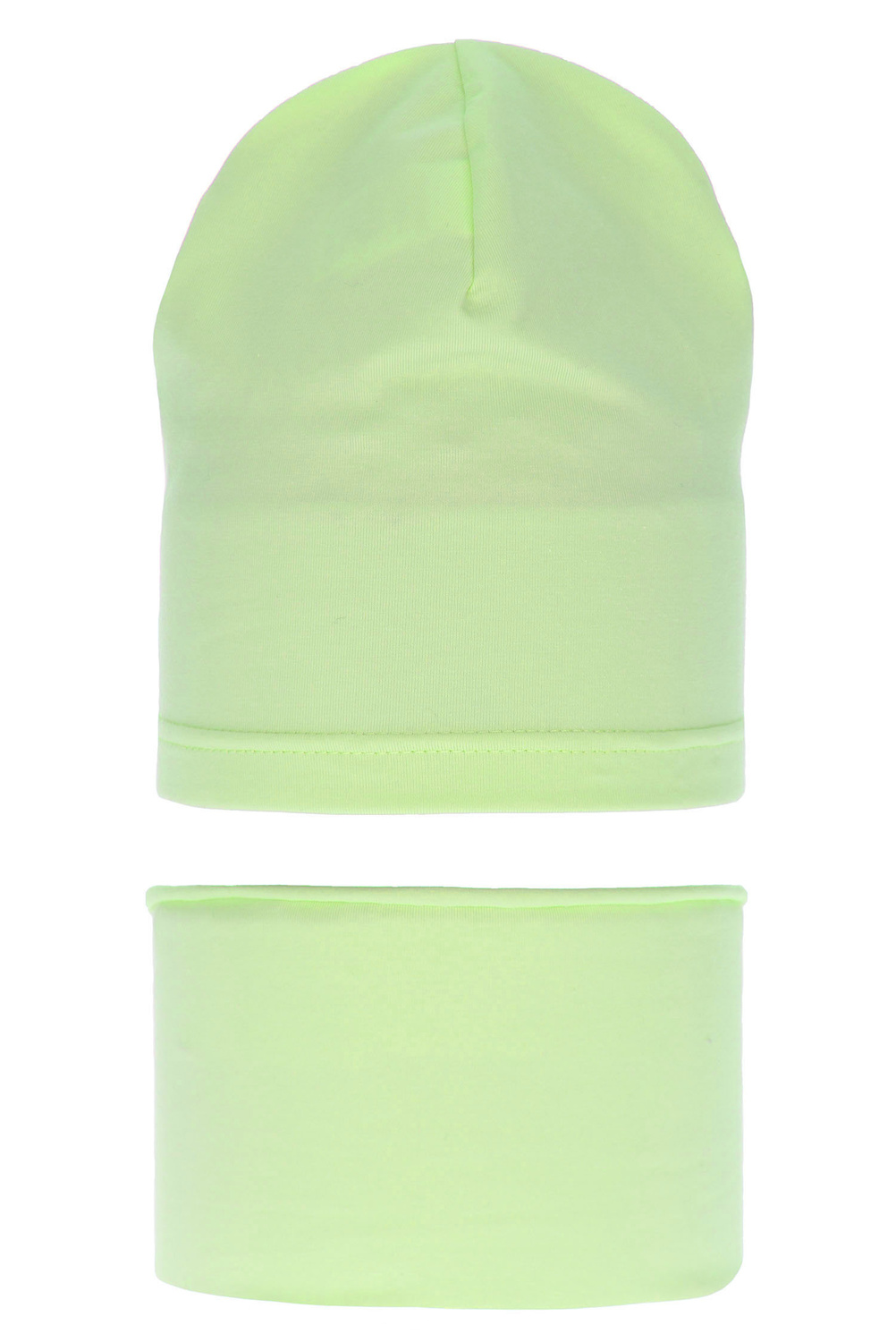 Set autunno/primavera bambina: berretto e scaldacollo, limone, in cotone, Hazelka