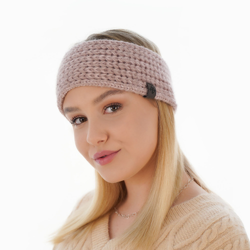 Fascia per capelli invernale donna, nera, Alexis