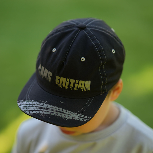 Cappellino con visiera bambino, autunno/primavera, blu scuro, in cotone, Cars Edition