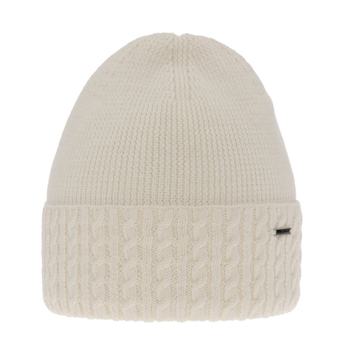 Berretto invernale donna, crema, 100% Lana Merino, Febe