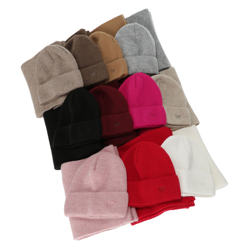 Set invernale donna: berretto e sciarpa, beige, Rava
