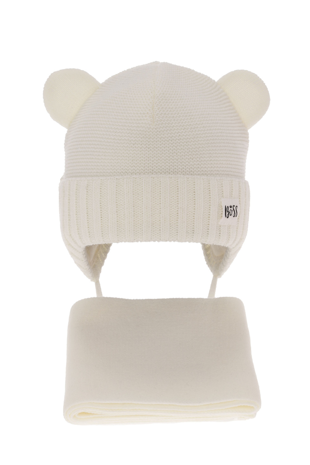 Set invernale bambino: berretto e sciarpa, crema, Luciano