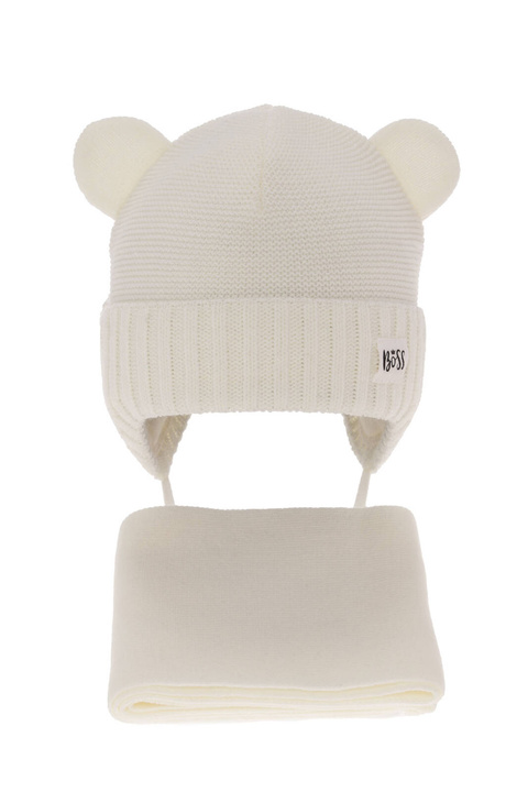 Set invernale bambino: berretto e sciarpa, crema, Luciano