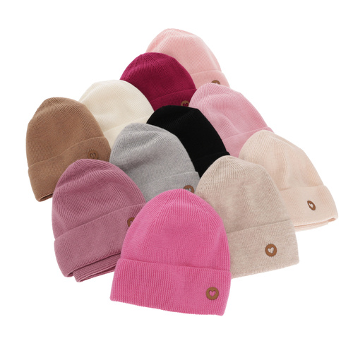 Set autunno/primavera bambina: berretto e scaldacollo, rosa, 100% Lana Merino, Brook