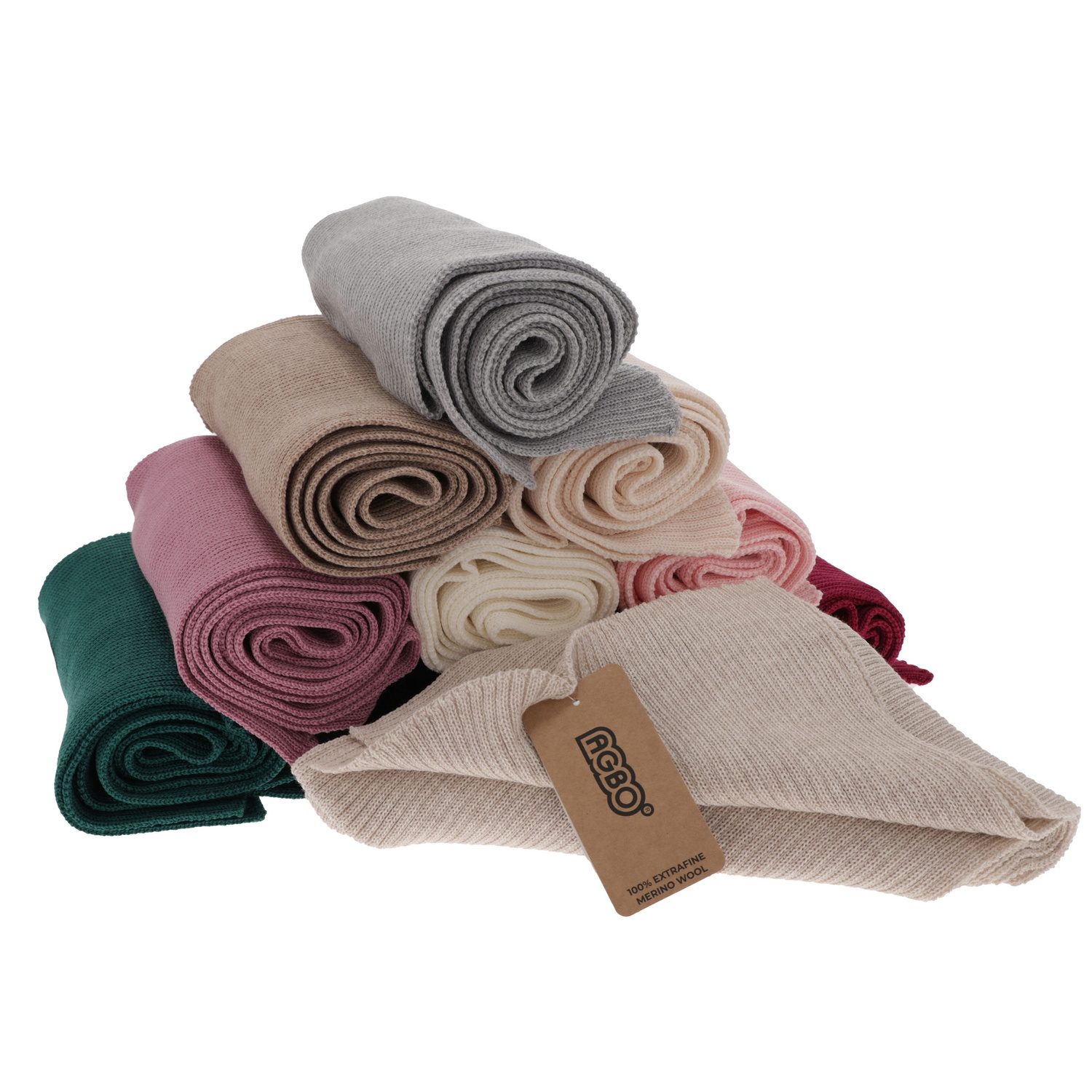 Sciarpa invernale donna, crema, 100% Lana Merino, Jessica